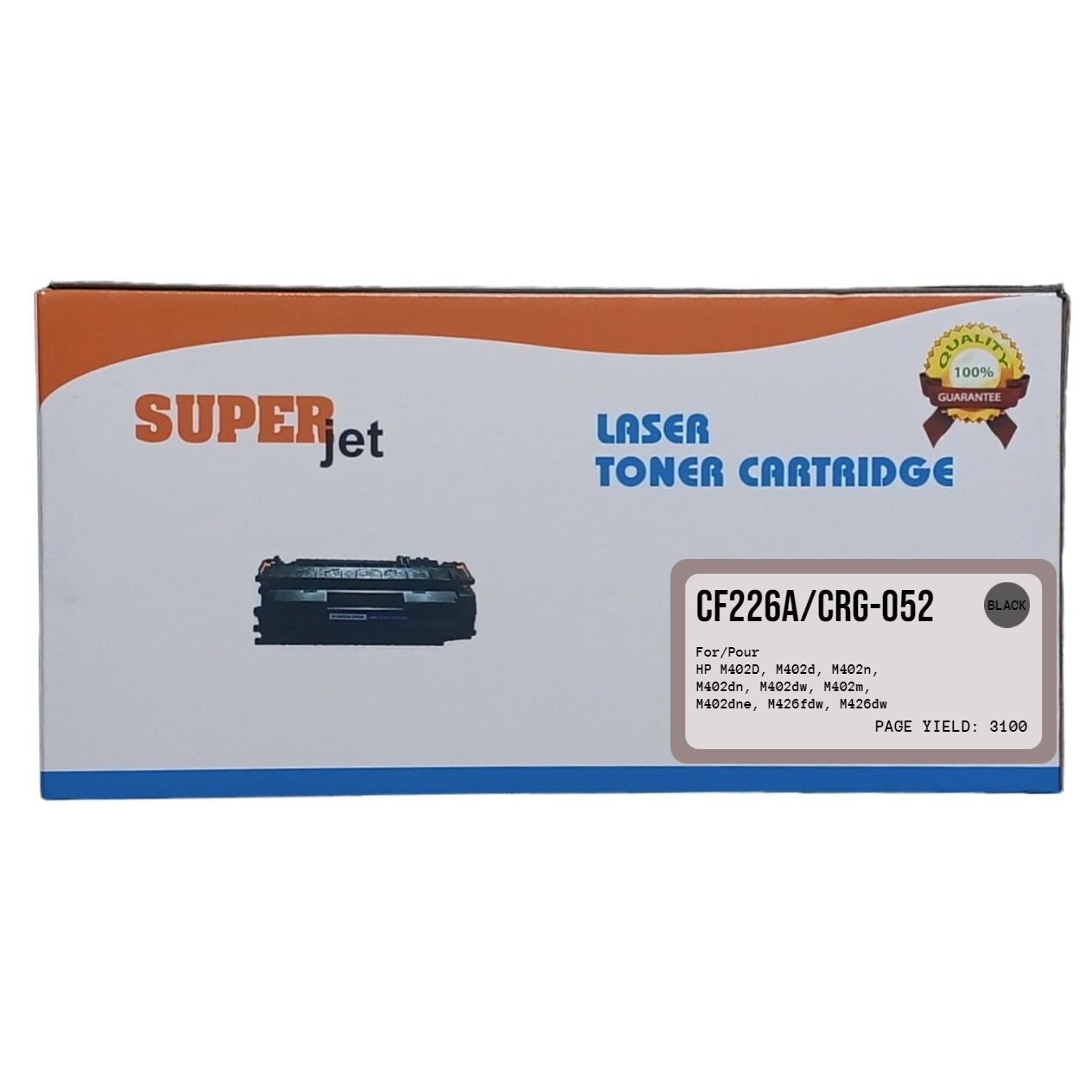 SuperJet 26A/CRG-052 Black LaserJet Toner Cartridge